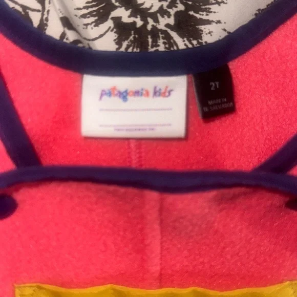Patagonia Pink and Yellow Kids One Piece Bodysuit - Picture 3 of 3